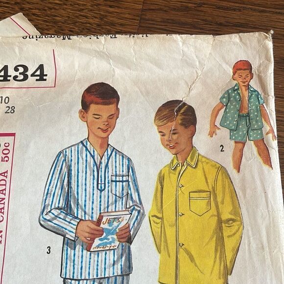 Vtg 60s Simplicity little boy’s pajamas sewing pattern - Picture 2 of 5